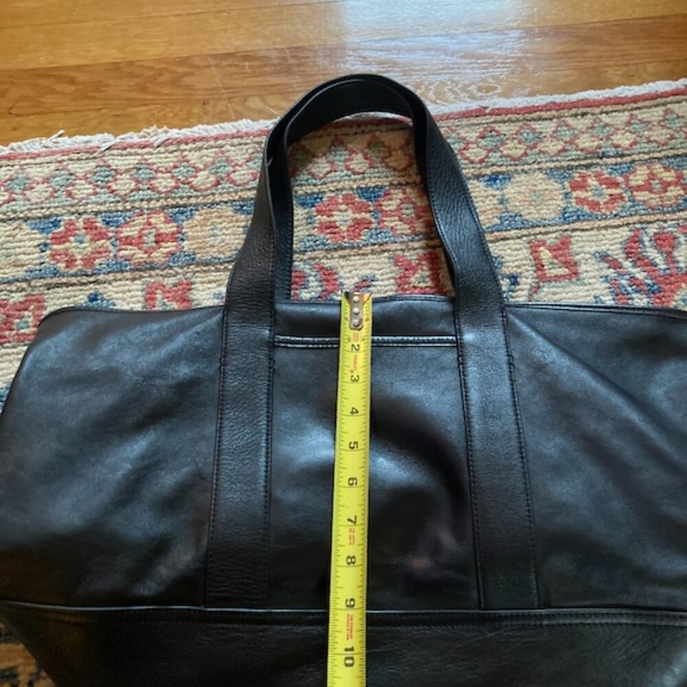 J. Crew Large Montauk Tote - Black Leather - GORGEOUS! - Picture 9 of 12